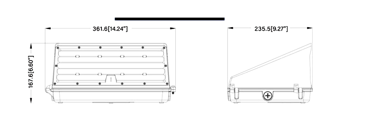Selectable LED Full Cut-Off Wall Pack | 20W/30W/40W | 3000K/4000K/5000K | 6,000 Lumens | Steel Tech Lights