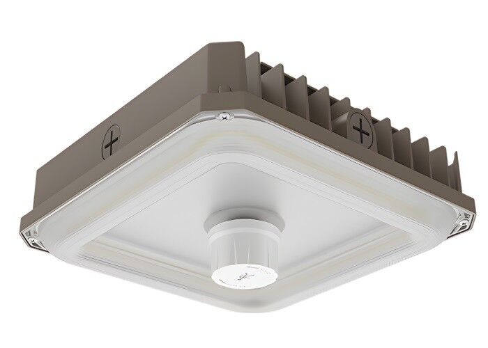 Steel Tech Lights LED Square Canopy Light – 30W/40W/60W/80W/100W Selectable – Up to 12,970 Lumens – 3500K/4000K/5000K – 120-277V – 0-10V Dimmable