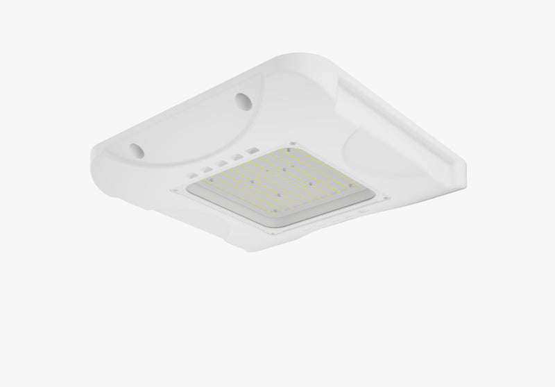 Steel Tech Lights LED Gas Station Canopy Light – 100W/120W/150W Selectable – Up to 20,976 Lumens – 5000K – 120-277V – 0-10V Dimmable