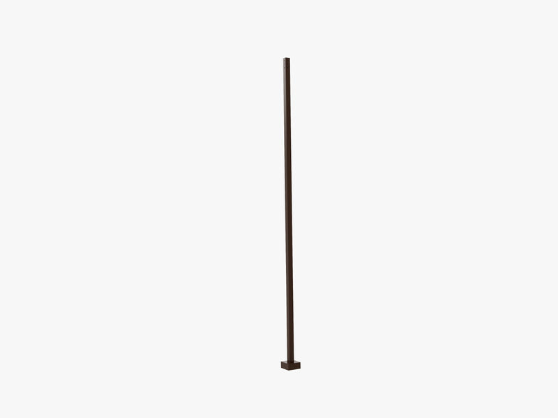 Steel Tech Lights 30FT x 5-Inch Square Steel Light Pole – 10 Gauge – ASTM A500 Grade B – Hot-Dip Galvanized – Bronze Powder Coat