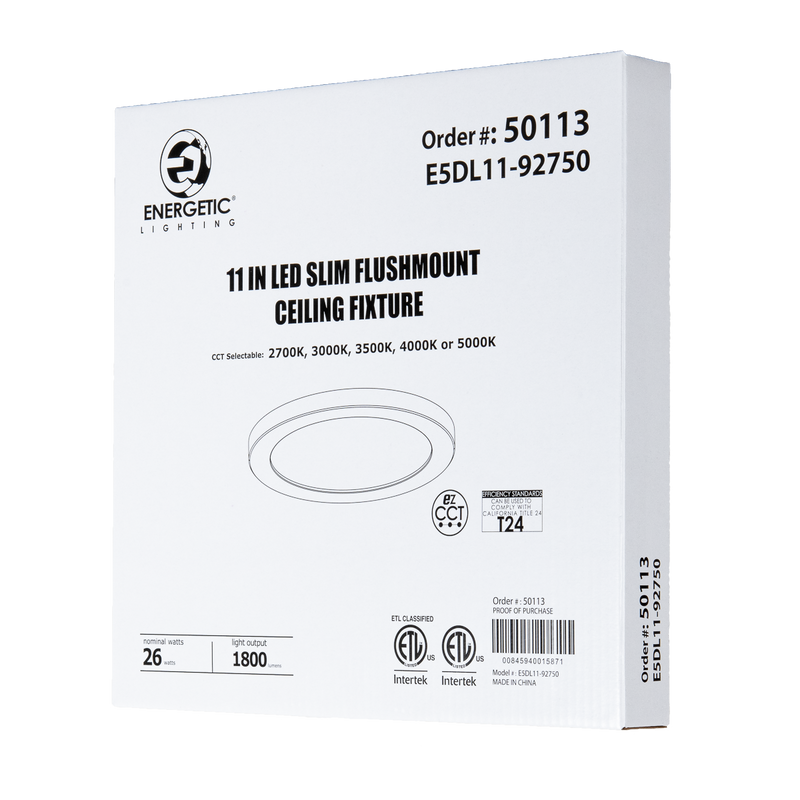 Energetic Lighting E5DL11-92750 11" Downlight 26W, 120V, Dimmable, Color Selectable (12 Pack)