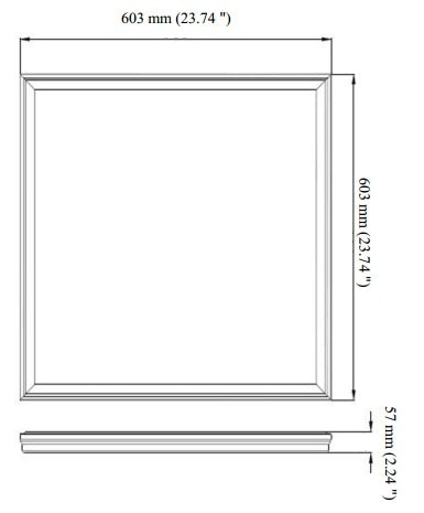 2' X 2' LED Up To 6500K Tunable  Panel Troffer (2 PACK)