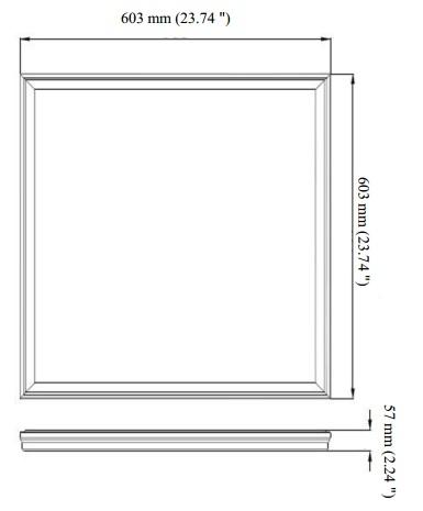 2' X 2' LED 40 Watt Tunable Panel Troffer (2 PACK)