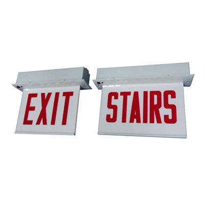Edgelit LED Exit Light 5W Recessed Mount Chicago Approved