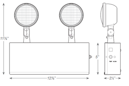 Steel LED Emergency Light 10W to 20W Remote Capable Chicago Approved