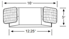 Twin Head Emergency Light (Case of 4)