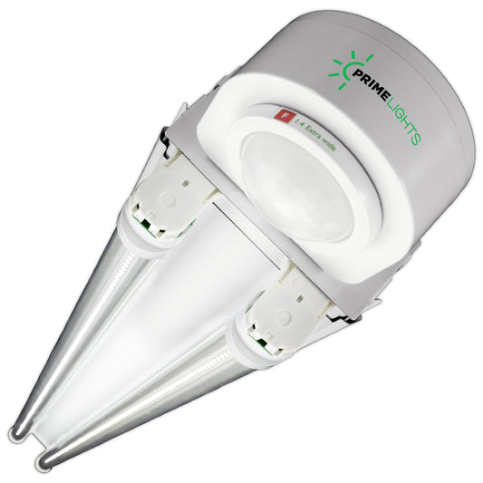 4ft. USA Made LED 2 Lamp BOLT® Motion Activated Shop Light 40W - 7,200 Lumens - Clear/Frosted