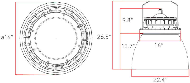 LED Explosion Proof Light Fixtures 4000k (C Series)