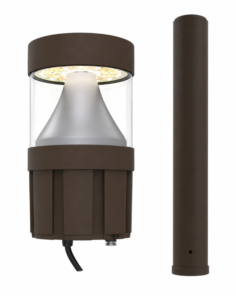 Steel Tech Lights LED Bollard Light – Selectable 14W/19W/24W – Selectable 3000K/4000K/5000K – AC120-277V – 0-10V Dimmable – 33" Round Pole Included