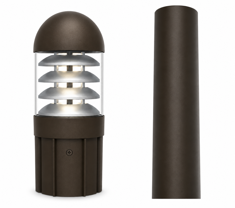 Steel Tech Lights LED Bollard Light – Selectable 14W/19W/24W – Selectable 3000K/4000K/5000K – AC120-277V – 0-10V Dimmable – 33" Round Pole Included