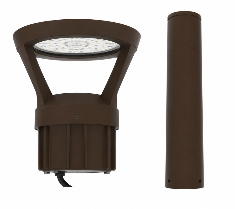 Steel Tech Lights LED Bollard Light – Selectable 14W/19W/24W – Selectable 3000K/4000K/5000K – AC120-277V – 0-10V Dimmable – 33" Round Pole Included