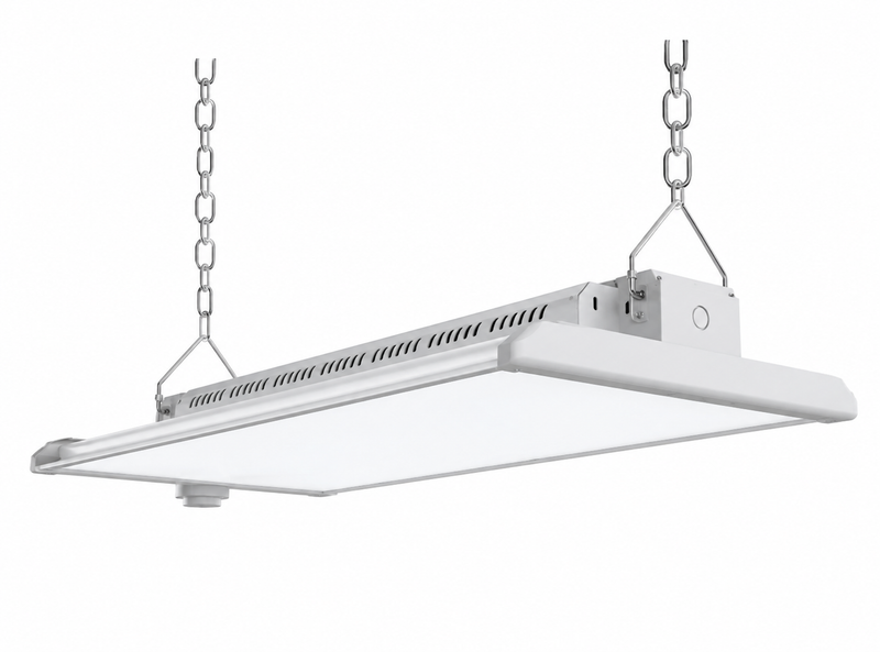 Steel Tech Lights Linear High Bay Light – Selectable 110W/160W/220W – Selectable 3500K/4000K/5000K – AC277–480V – 0–10V Dimmable