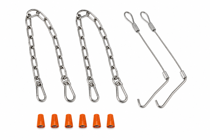 Steel Tech Lights LHB07 Accessories – Hanging Kit for Linear High Bay Lights