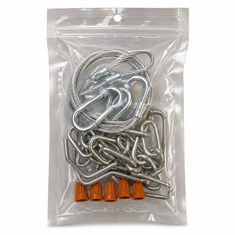 Steel Tech Lights LHB07 Accessories – 10FT Aircraft Hanging Cable Kit for Linear High Bay Lights