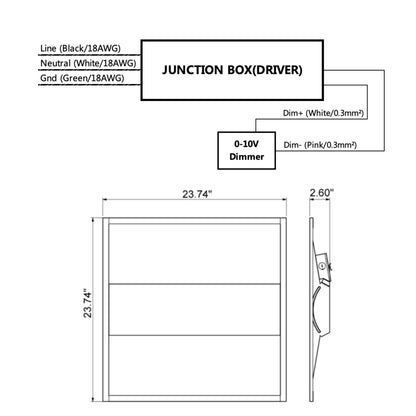 2' x 2' LED Center Basket Troffer - 6,000 Lumens (2 Pack)