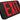 Red/Green LED Exit Sign White/Black Housing, Single or Double Face, Compact Design