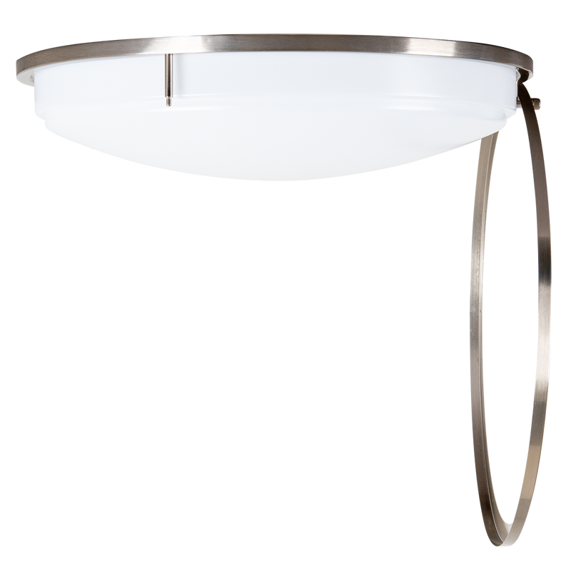 Energetic Lighting FMB16R22E92750 16" Flush Mount Double Ring Brushed Nickel 24W/21W/18W, 120V, Dimmable, Color Selectable