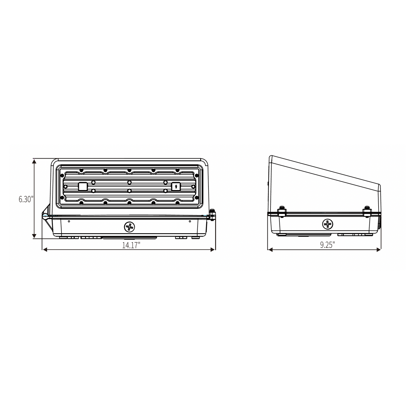 Full Cut Off LED Wall Pack, 80W / 11,200 Lumens / 5000K