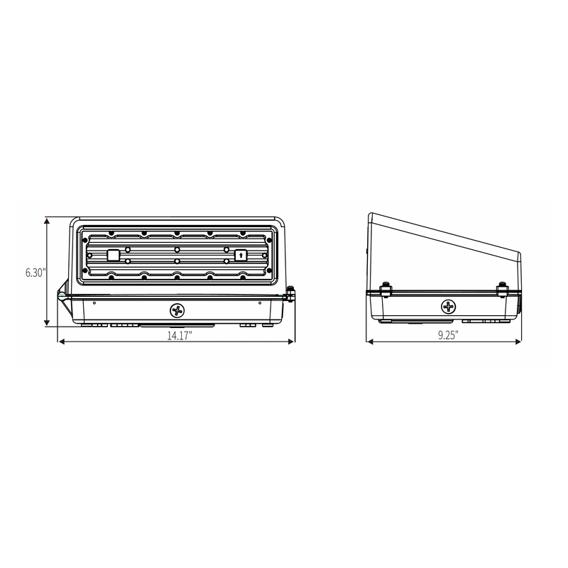 Selectable LED Full Cut-Off Wall Pack | 40W/60W/80W | 3000K/4000K/5000K | 11,200 Lumens | Steel Tech Lights