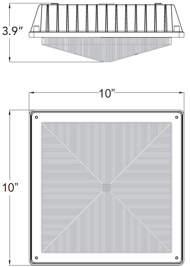 Howard LCN2750MV - 27 Watt LED High Power Canopy Light