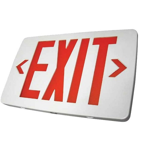 THIN Ultra Bright Red or Green LED Exit Sign White or Black Housing, Single or Double Face, Compact Design
