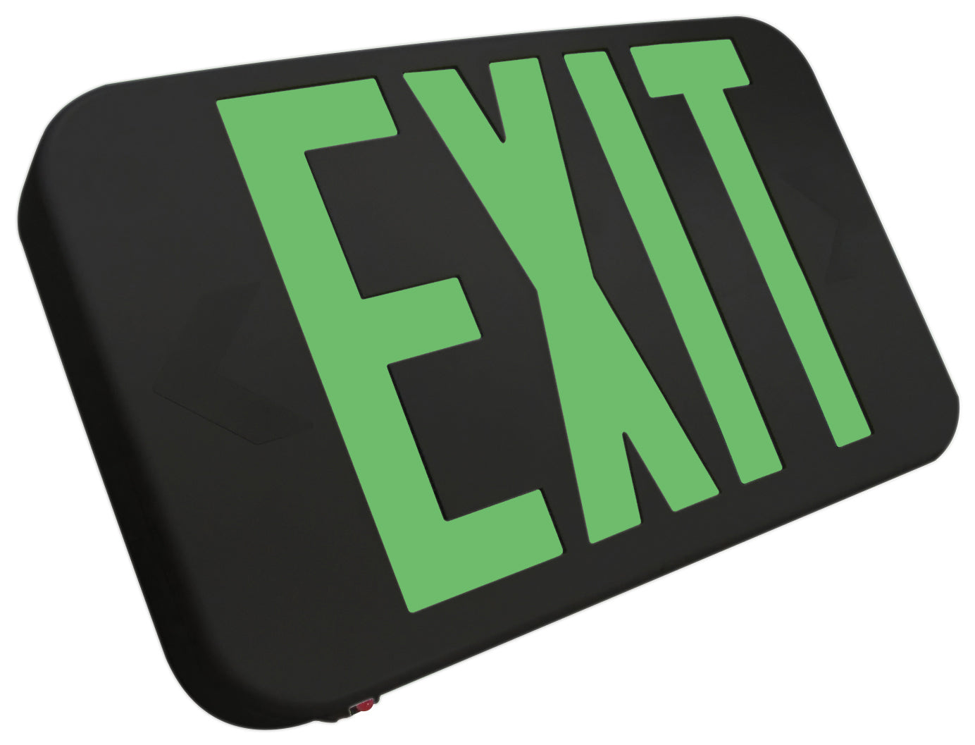 Ultra Bright Red or Green LED Exit Sign White or Black Housing, Single or Double Face, Compact Design