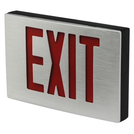 Die-Cast Aluminum Red or Green LED Exit Sign Single or Double Face
