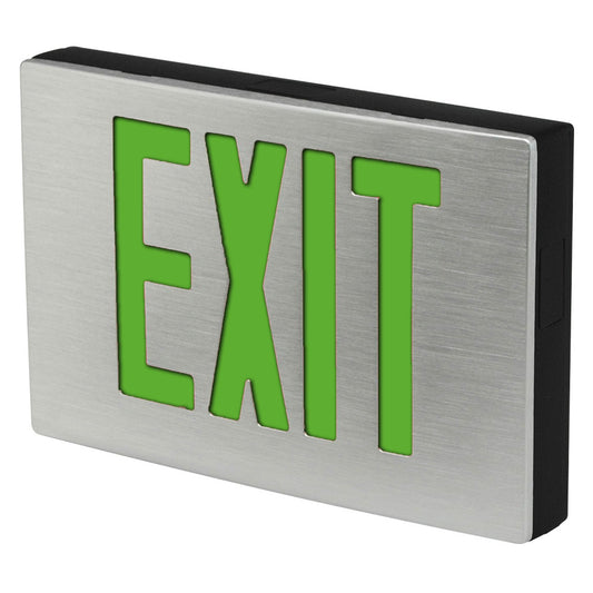 Die-Cast Aluminum Red or Green LED Exit Sign Single or Double Face