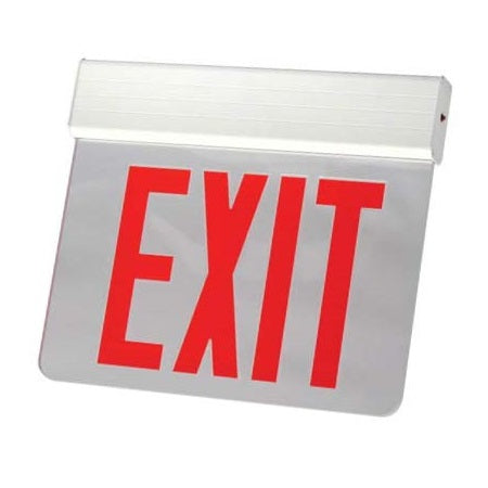 New York City Compliant Edge Lit Aluminum Red LED Exit Sign Single or Double Face