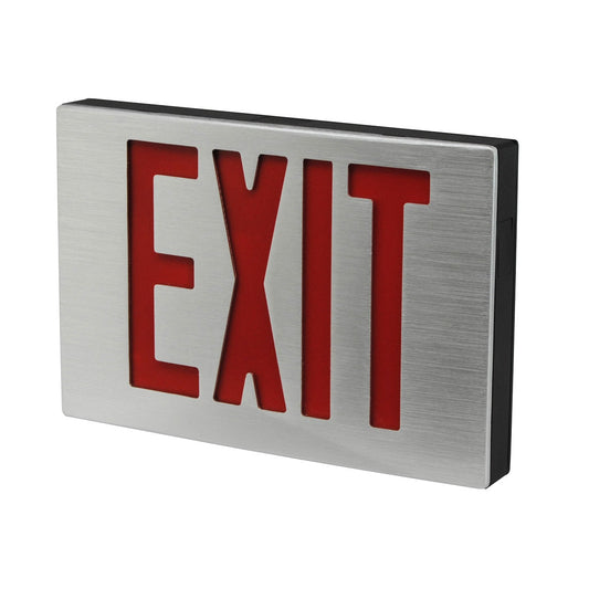 New York City Compliant Die-Cast Aluminum Red LED Exit Sign Single or Double Face