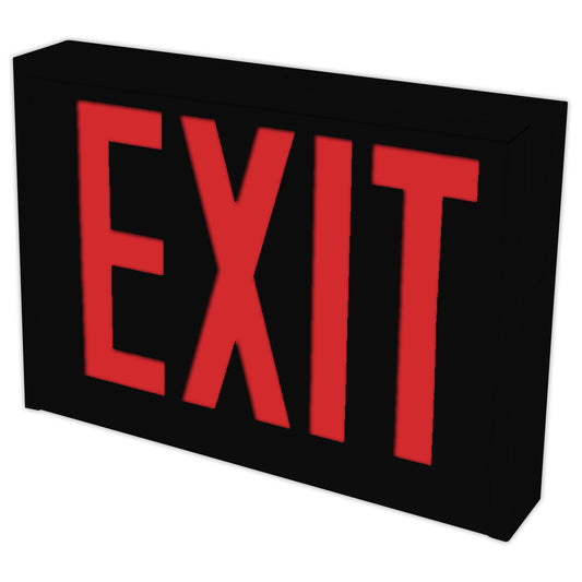 New York City Compliant STEEL Red LED Exit Sign Single or Double Face