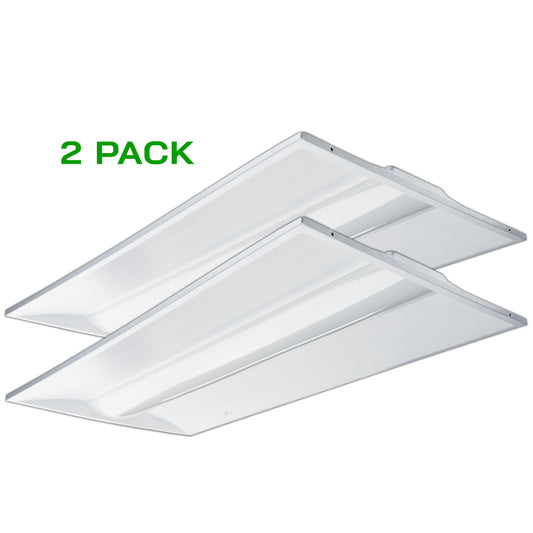 2' x 4' LED Center Basket Troffer 72W (2 Pack)