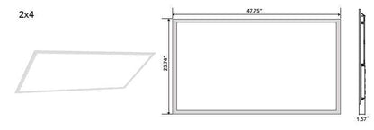 2' X 4' LED 40 Watt  Tunable Panel Troffer (2 PACK)