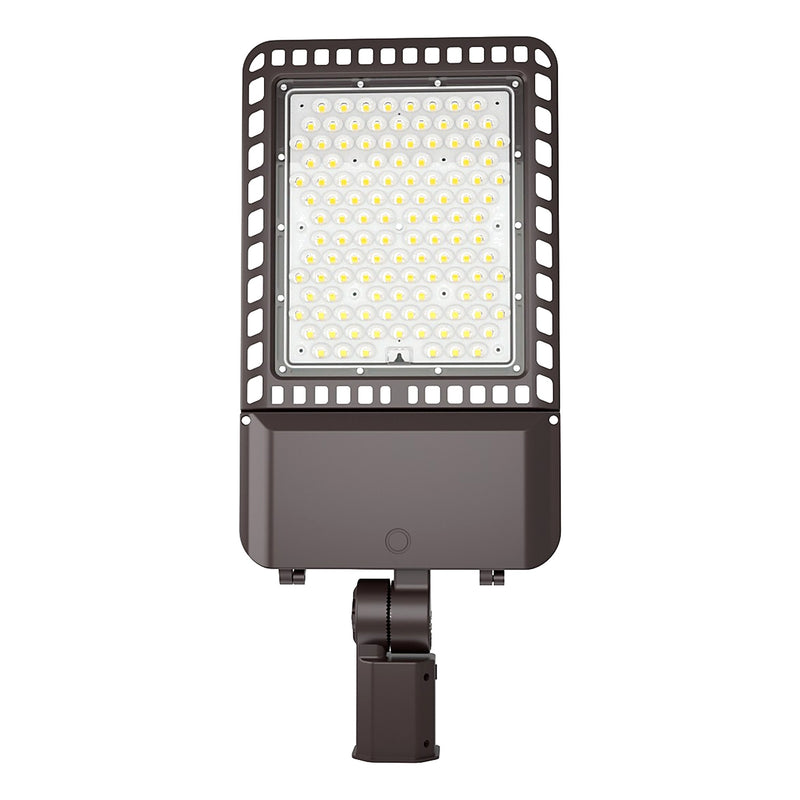 Steel Tech Lights LED Shoebox Parking Lot Light – 100W/120W/150W Selectable – Up to 22,500 Lumens – 277-480V