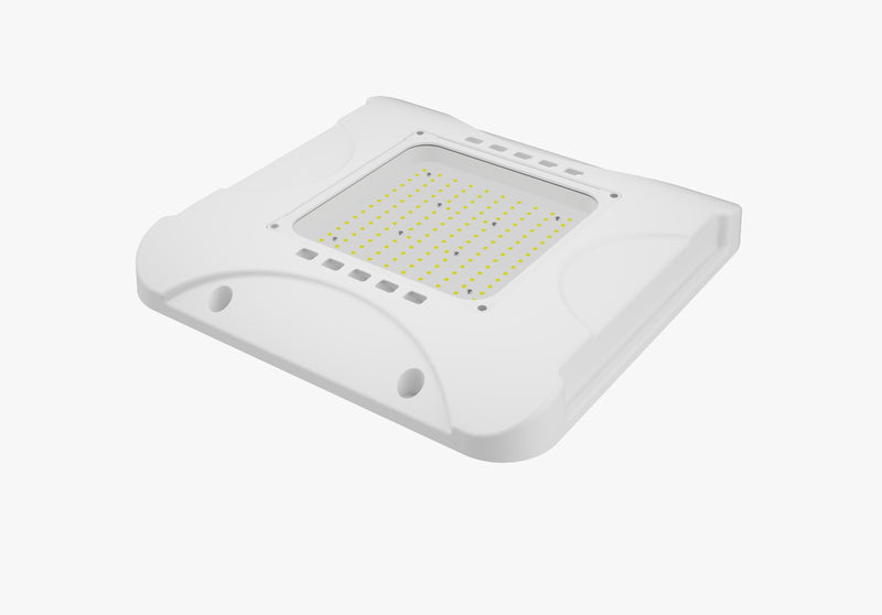 Steel Tech Lights LED Gas Station Canopy Light – 100W/120W/150W Selectable – Up to 20,976 Lumens – 5000K – 120-277V – 0-10V Dimmable