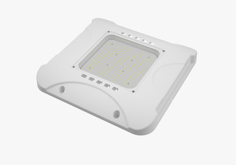 Steel Tech Lights LED Gas Station Canopy Light – 100W/120W/150W Selectable – Up to 20,976 Lumens – 5000K – 120-277V – 0-10V Dimmable
