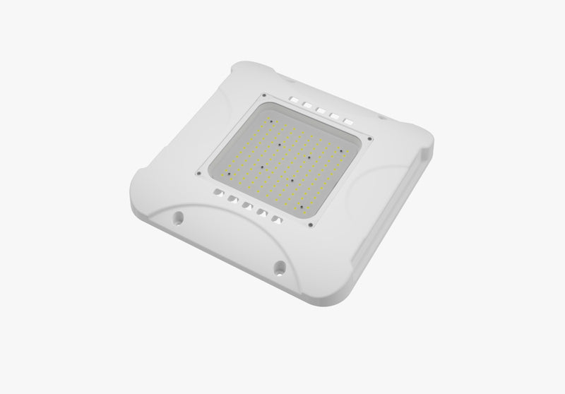 Steel Tech Lights LED Gas Station Canopy Light – 100W/120W/150W Selectable – Up to 20,976 Lumens – 5000K – 120-277V – 0-10V Dimmable