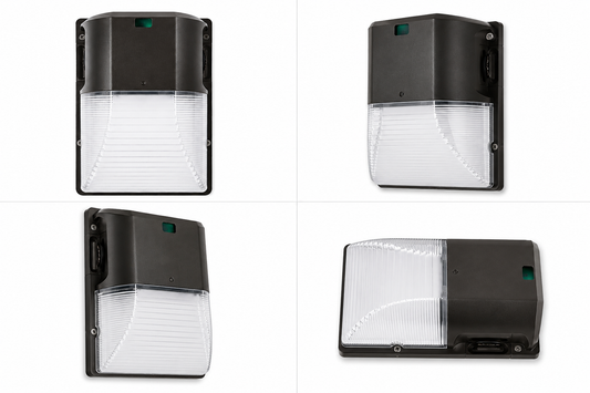 Steel Tech Lights 30W/25W/18W Mini LED Wall Pack – Up to 3,900 Lumens – 120–277V – Selectable CCT – Included Photocell