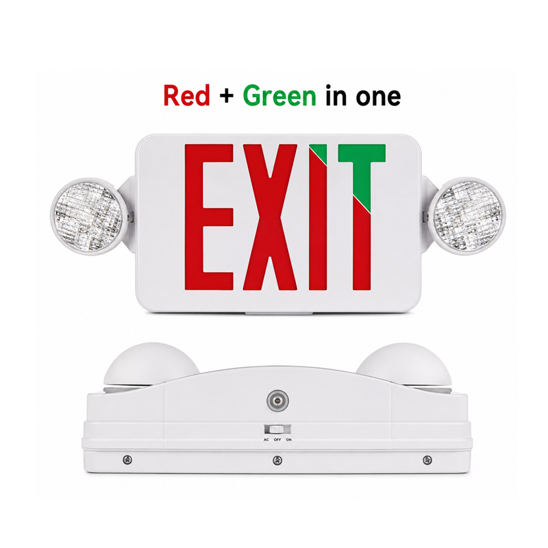 Steel Tech Lights LED Exit Sign Light – Aluminum Housing – 120-277V Dual Voltage – 90-Minute Battery Backup