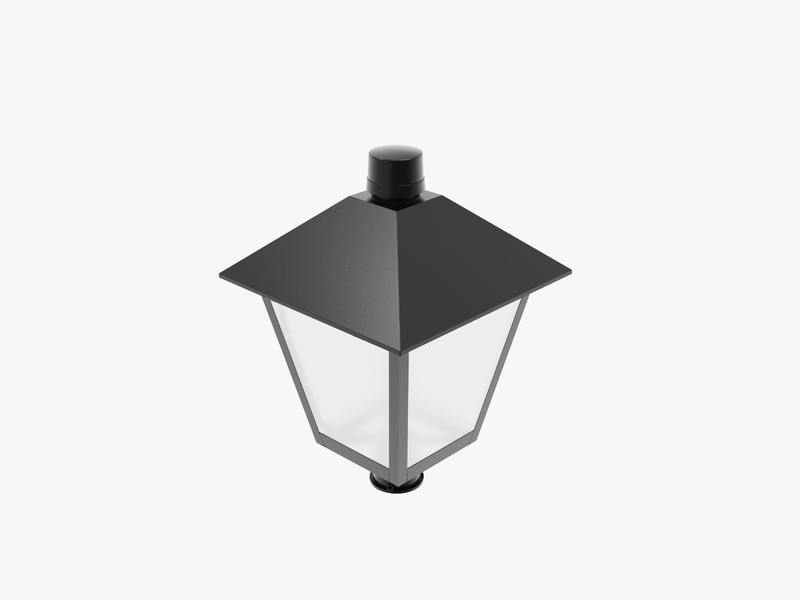 Steel Tech Lights LED Post Top Light – Selectable 20W/30W/40W/50W/60W – Selectable 3000K/4000K/5000K –SS-PT02-60W-H-TCP- 120–277V – 0–10V Dimmable