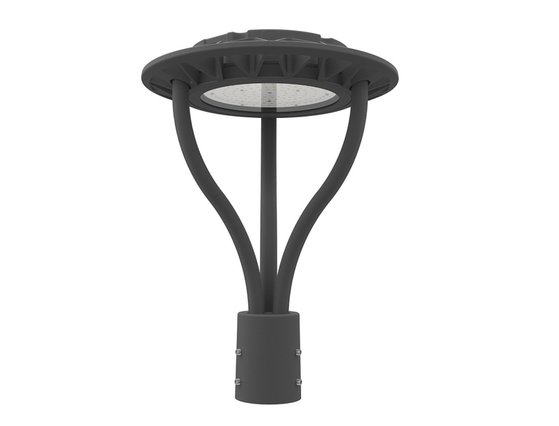 Steel Tech Lights LED Post Top Light – Selectable 20W/30W/40W/50W/60W – Selectable 3000K/4000K/5000K – 120–277V – 0–10V Dimmable