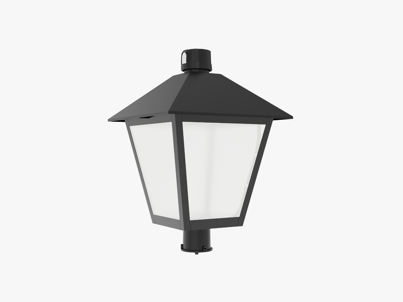 Steel Tech Lights LED Post Top Light – Selectable 20W/30W/40W/50W/60W – Selectable 3000K/4000K/5000K –SS-PT02-60W-H-TCP- 120–277V – 0–10V Dimmable