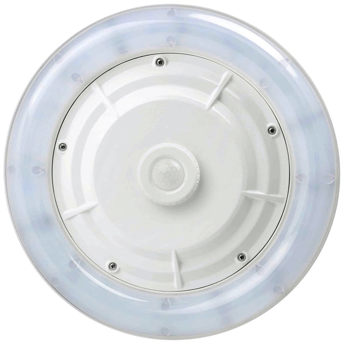 Commercial LED Canopy Light with Emergency Battery Backup - Round 30W, 3500 Lumens, 4000K, Dimmable, 120-277V