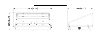 Selectable LED Full Cut-Off Wall Pack | 20W/30W/40W | 3000K/4000K/5000K | 6,000 Lumens | Steel Tech Lights
